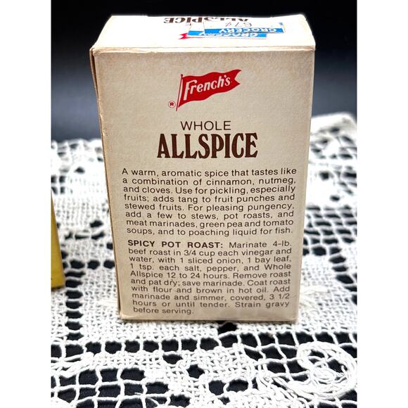 IGA Poppy Seed Spice Box 1970s with French’s Allspice Box 1980s Kitschy Decor - Picture 7 of 11